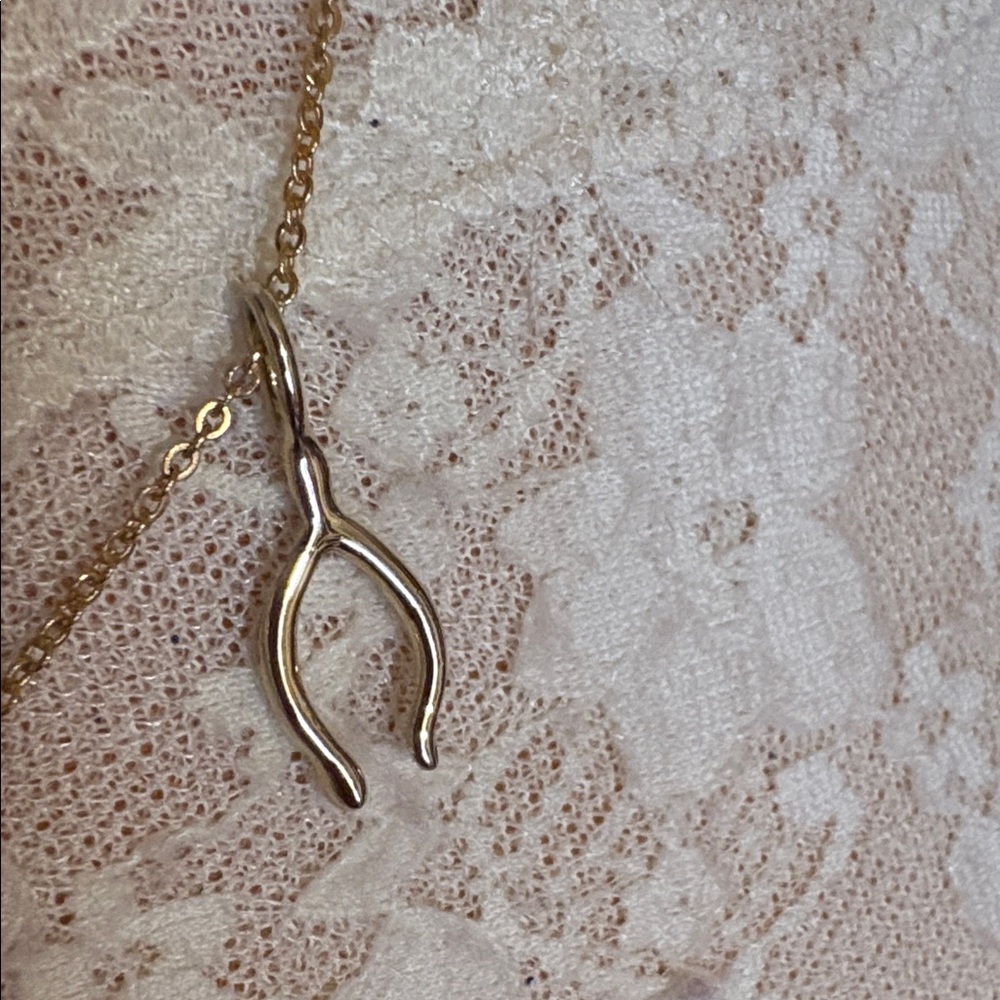 Vintage Gold-tone “Lucky” Charm Necklace - Picture 6 of 7